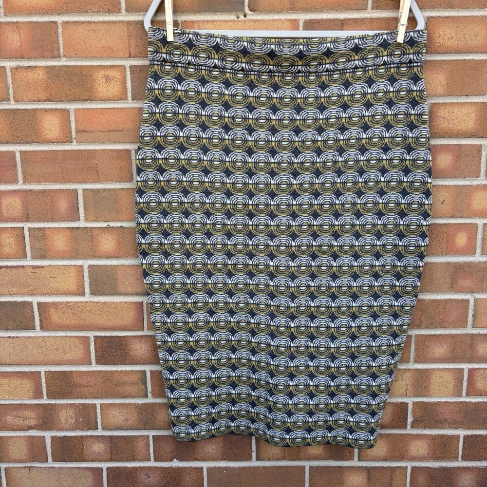 Krimson Klover Merino Wool Pattern Knit Skirt Womens Large